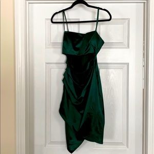 Silky Green Mini Dress